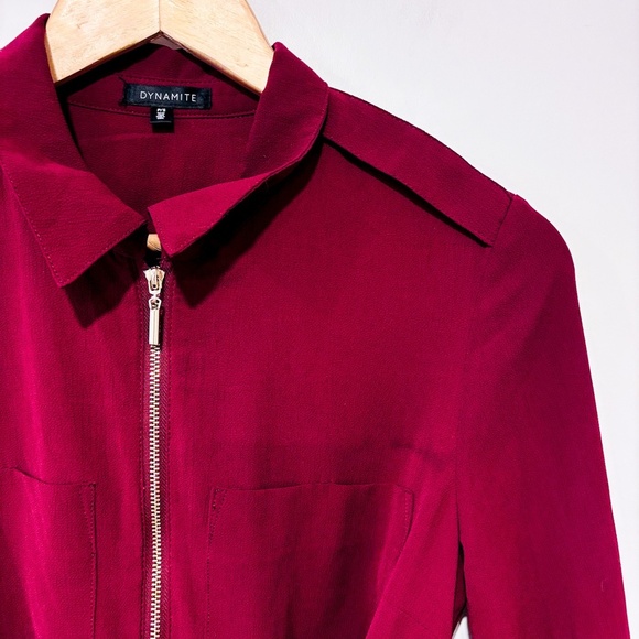 DYNAMITE Burgundy mini dress - Picture 3 of 8